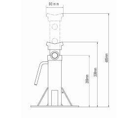 Caballete con base cuadrada | BH3SQ